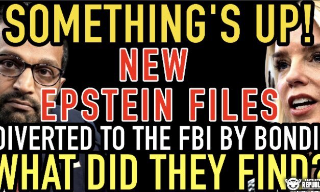 SOMETHINGS UP! New Epstein Files Diverted To The FBI By Bondi, What Did They Just Find?